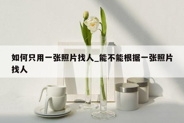 如何只用一张照片找人_能不能根据一张照片找人