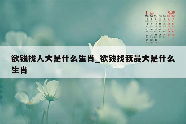 欲钱找人大是什么生肖_欲钱找我最大是什么生肖