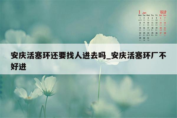 安庆活塞环还要找人进去吗_安庆活塞环厂不好进