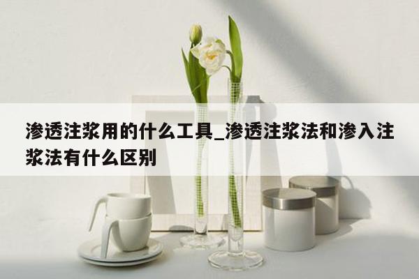 渗透注浆用的什么工具_渗透注浆法和渗入注浆法有什么区别