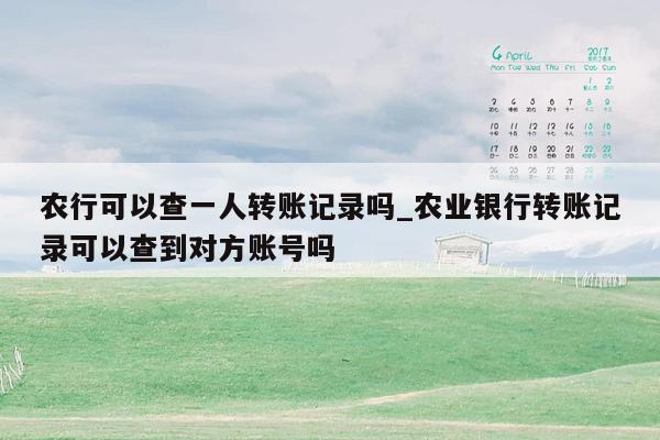 农行可以查一人转账记录吗_农业银行转账记录可以查到对方账号吗