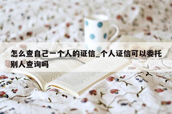 怎么查自己一个人的证信_个人证信可以委托别人查询吗